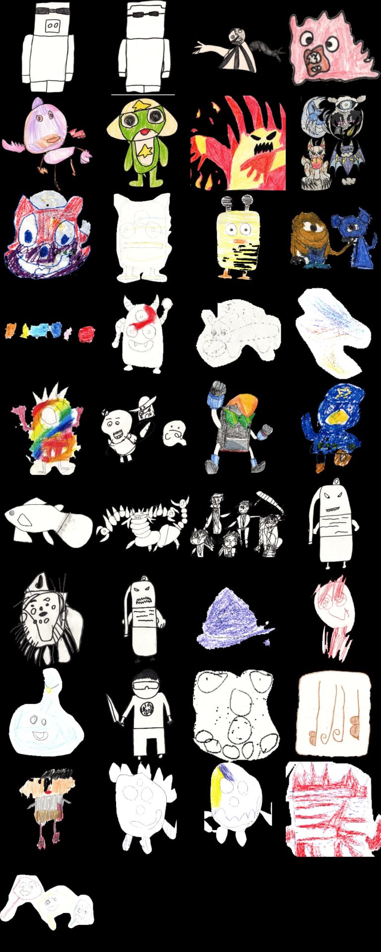 生徒たちが描いたキャラクター